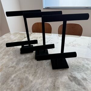 Elegant Black Jewelry Stand - set of 3